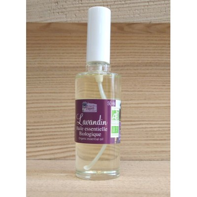 Huile essentielle de lavandin bio 50ml avec vaporisateur GAEC Champelle